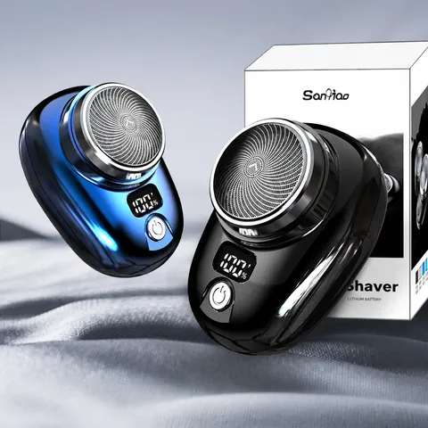 Portable Mini Electric Shaver For Men USB Type C Rechargeable Waterproof Cordless Rotary Shaving Machine Travel Grooming Tool