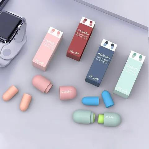 Portable Mini Capsule Earplugs Soft Foam Noise Reduction Ear Plugs For Sleeping Dormitory Anti Snoring Travel Protection