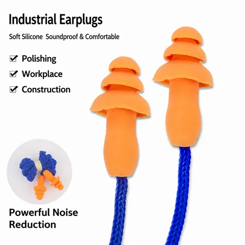 Tappi per le Orecchie in Silicone con Cordino Riutilizzabili Forma di Albero di Natale Riduzione del Rumore Protezione per Sonno e Lavoro