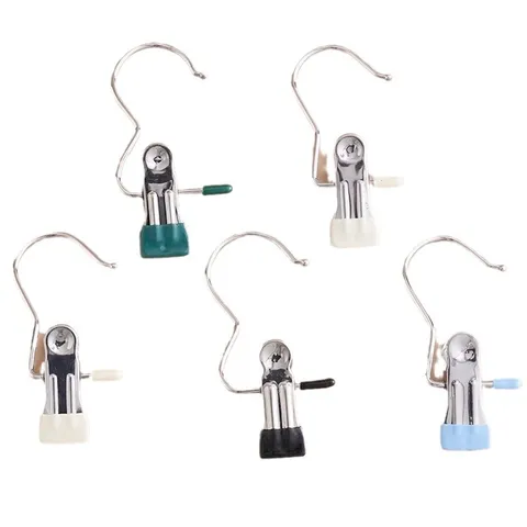 Draagbare Roestvrij Stalen Haakclips Multifunctionele Utility Hanger Clips Met Draaibare Haak Voor Hoed Broek Thuis Opslag
