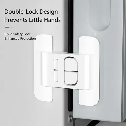 Punch-Free Refrigerator Door Child Safety Lock Adhesive Refrigerator Closer Drawer Baby Safety Guard