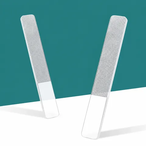 Lima per Unghie in Vetro Nano Strumento di Manicure Professionale a Doppia Faccia Striscia di Lucidatura Trasparente per Cura delle Unghie