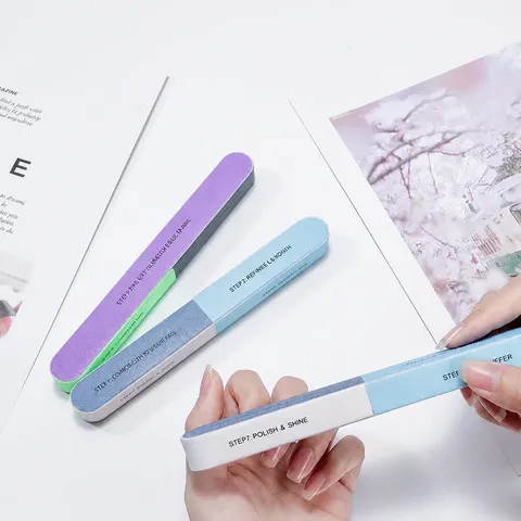 Professional Seven Side Nail Buffer Block Sponge Nail File Sanding Strip Manicure Tool