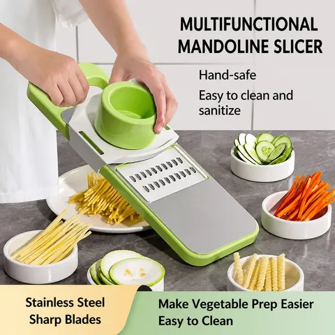 Multifunctional Vegetable Slicer Grater Stainless Steel Blade Kitchen Chopper Food Cutter Tool For Home Cooking