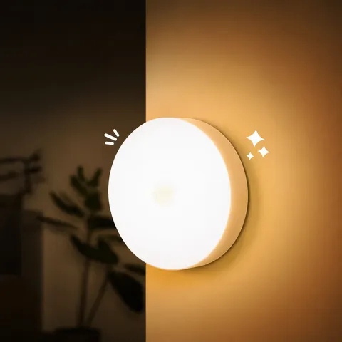 LED Smart Human Motion Sensor Night Light Rechargeable Bedside Wall Lamp For Bedroom Stairs Corridor Lighting