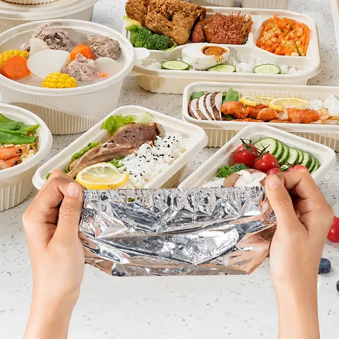 Wegwerp Aluminiumfolie Voedselhoes Vershoudfolie Elastische Keuken Warmte-isolatiehoes