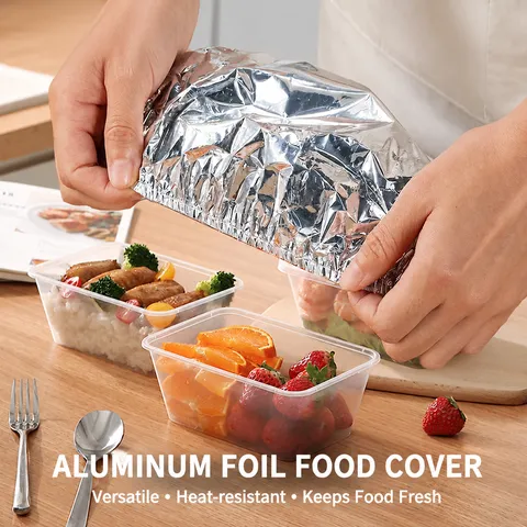 Wegwerp Aluminiumfolie Voedselhoes Vershoudfolie Elastische Keuken Warmte-isolatiehoes