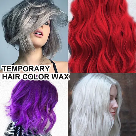 Temporäres Haarwachs Natürliches Haarstyling Pomade Waschbare Instant Haarfärbepaste Für Party Festival Unisex