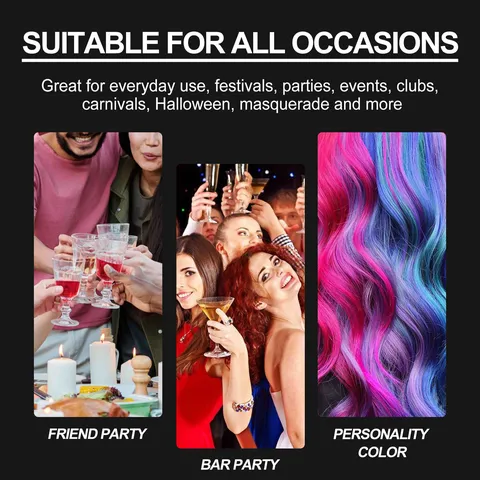 Temporäres Haarwachs Natürliches Haarstyling Pomade Waschbare Instant Haarfärbepaste Für Party Festival Unisex