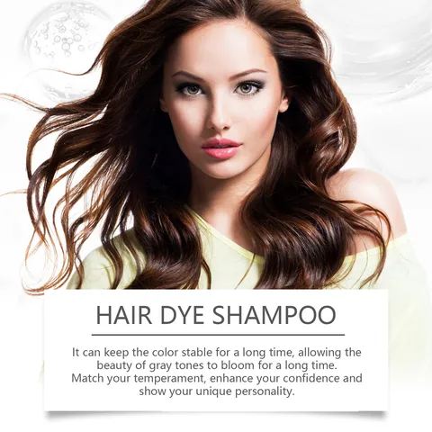 Eelhoe Pflanzenextrakt Haarfärbe Shampoo Kräuter Nährend Langanhaltend Farbpflege Shampoo Für Damen Tägliche Haarpflege