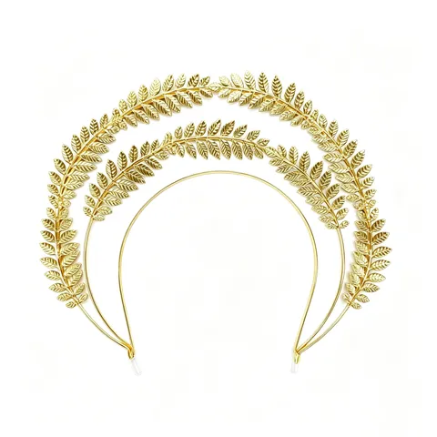 Bohemian Gold Sun Halo Crown Headband For Women Laurel Leaf Tiaras Virgin Mary Headpiece For Festival Wedding Party Halloween Costume