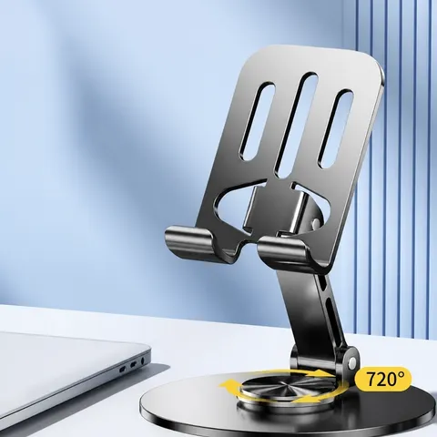 Metal Desktop Phone Stand Foldable Rotating Lazy Support Universal Tablet Mount Holder For Desk Live Streaming
