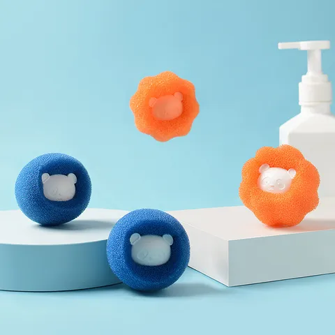 Home Laundry Cleaning Ball Reusable Hair Remover Washing Machine Cleaner Sponge Animal Shape Cleaning Ball Laundry Accessories