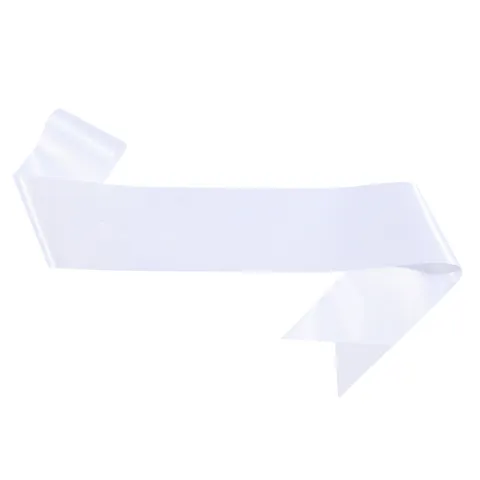 DIY Blank Hand-painted Sash White Satin Ribbon Birthday Shoulder Strap Swallowtail Ceremonial Sash For Party Decoration