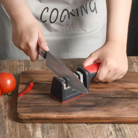 Manual Stainless Steel Knife Sharpener Multi Stage Kitchen Quick Sharpening Stone Tool For Household Cooking