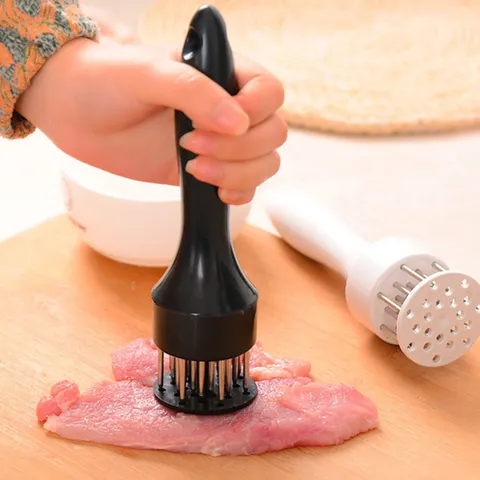 Stainless Steel Meat Tenderizer Tool Heavy Duty Meat Mallet Hammer With Ergonomic Handle For Kitchen Cooking