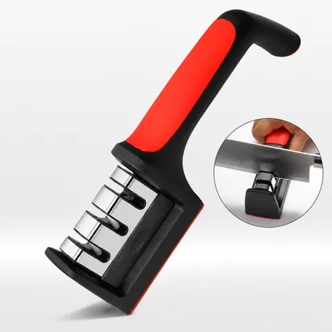Manual Stainless Steel Knife Sharpener Multi Stage Kitchen Quick Sharpening Stone Tool For Household Cooking