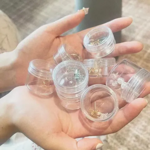Boîte de Rangement de Bijoux Rotative Transparente à 5 Couches Mini Organisateur Cosmétique en Plastique Transparent pour Boucles d'Oreilles