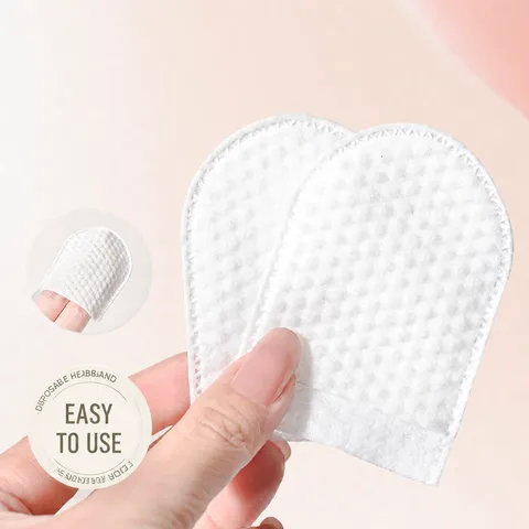 Algodón Desmaquillante de Dedo en Forma de U Desechable Textura de Perla Espesada Toallitas de Limpieza Facial Herramientas de Belleza