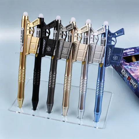 Creatieve Pistoolvormige Wisbare Gelpen Nieuwigheid Wapen Schrijfpennen Voor Studenten Cool Kantoorartikelen Cadeau