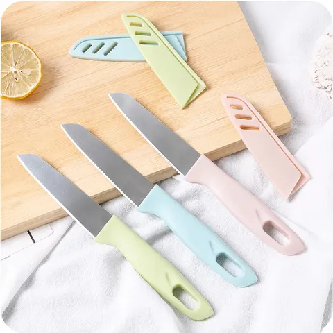 Stainless Steel Fruit Knife Portable Household Peeling Knife Multifunctional Kitchen Knife With Protective Sheath