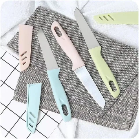 Stainless Steel Fruit Knife Portable Household Peeling Knife Multifunctional Kitchen Knife With Protective Sheath