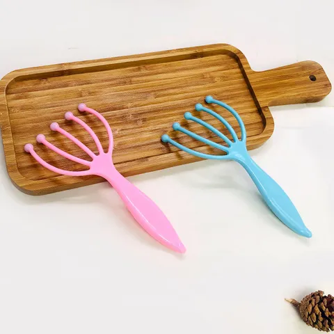 Appareil De Massage Cuir Chevelu Cinq Griffes Poignée Plastique Portable Avec Billes Roulantes Pour Soin Quotidien