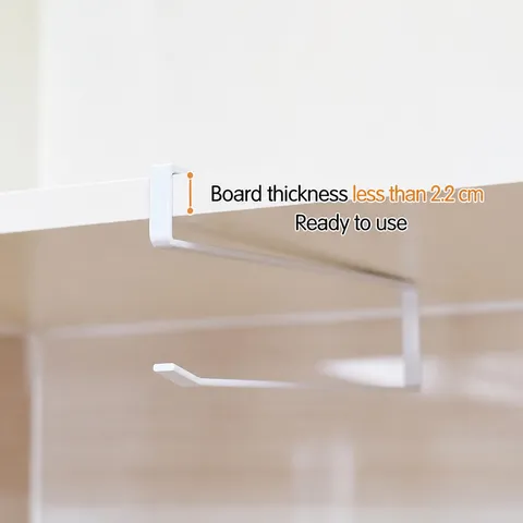Iron Kitchen Paper Towel Holder Under Cabinet Roll Paper Dispenser Punch Free Storage Rack for Kitchen Wrap Film Towel Organizer