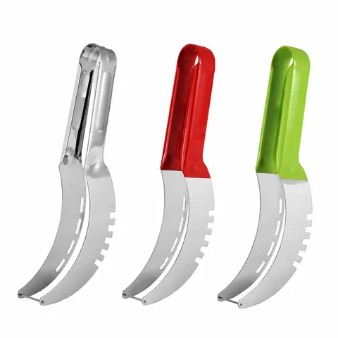 Stainless Steel Watermelon Slicer Cutter Fruit Corer Kitchen Tool Multifunctional Watermelon Knife Slicing Tool