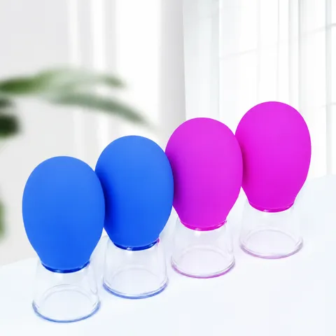 Silicone Facial Vacuum Cupping Tool Face Lift Anti Aging Scraping Massage Tool For Skin Care Meridian Dredging