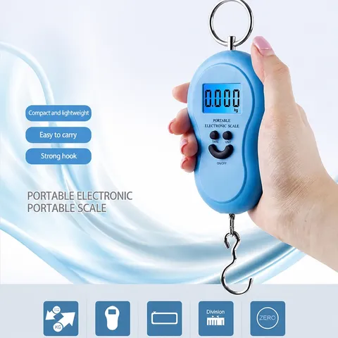 Pèse-Bagage Électronique Portable Balance Suspendue Numérique de Haute Précision Outil de Pesage de Voyage avec Pile