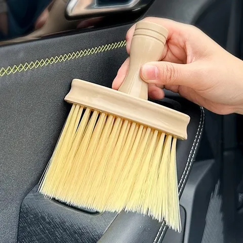 Car Interior Cleaning Brush Multi-Purpose Air Outlet Gap Cleaning Tool Soft Plastic Handle Detail Brush For Auto Vehicle