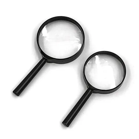 Handheld Magnifying Glass Optical Plastic Handle Black Frame Reading Magnifier Portable Magnifying Tool For Reading