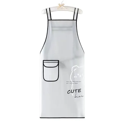Grembiule in TPU Impermeabile Resistente all'Olio Grembiule da Cucina Trasparente con Tasca per Donne Uomini Casa Ristorante