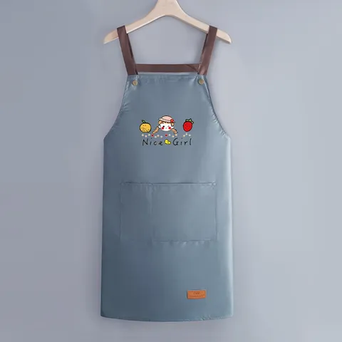 Grembiule Da Cucina Impermeabile E Resistente All'Olio Con Tasche Asciugamano Cinghie Regolabili Grembiule Da Lavoro Per Donne Uomini