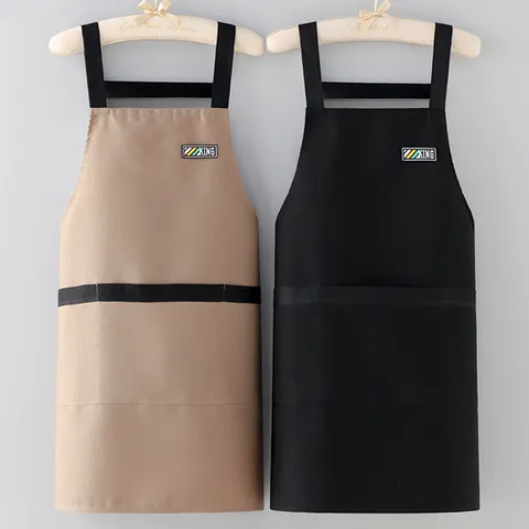 Grembiule da Cucina per Donna Uomo Regolabile Incrociato sul Retro Grembiule da Chef con Tasche Poliestere Grembiule da Cucina