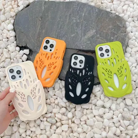 Silicone Hollow Slippers Design Phone Case For Apple iPhone Back Cover Anti Drop Shockproof Fashion Shell