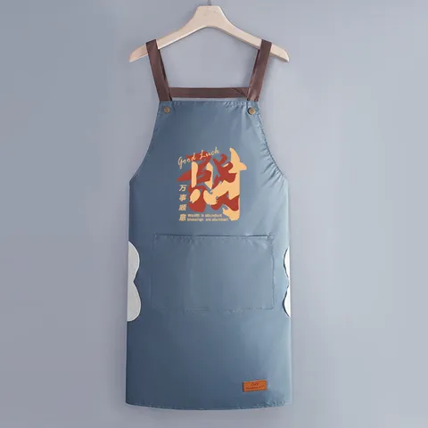 Grembiule Impermeabile Olio-Resistente Con Tasche Panno Asciugamani Bretelle Regolabili Cucina per Donna Uomo