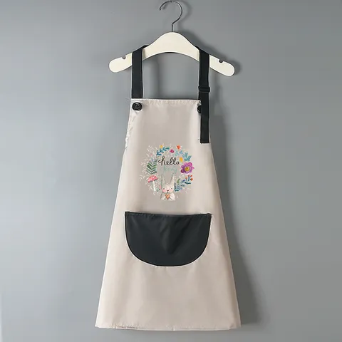 Delantal Impermeable para Niños PVC Lindo Patrón de Conejo de Dibujos Animados Babero de Pintura y Cocina con Bolsillo Delantero Correa Ajustable