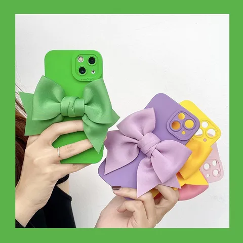 Ins 3D Schleife Silikon Handyhülle Für iPhone 15 14 13 12 11 Pro Max XR XS Süße Schleife Weiche Schutzhülle Damen