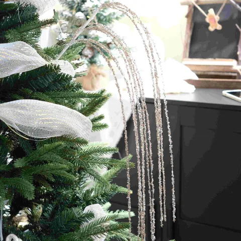 Weihnachtsbaum Glitzer Feuerwerkszweig DIY Umarmung Eimer Blumenarrangement Dekorativer Paillettenstab Feiertags Party Dekor