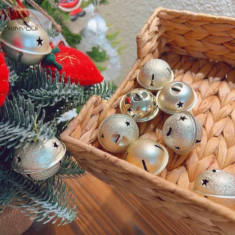 Weihnachten Champagner Glocken Matt Glänzend Hängende Ornamente Für Weihnachtsbaum Dekor Feiertag Party Geschenkbox Zubehör