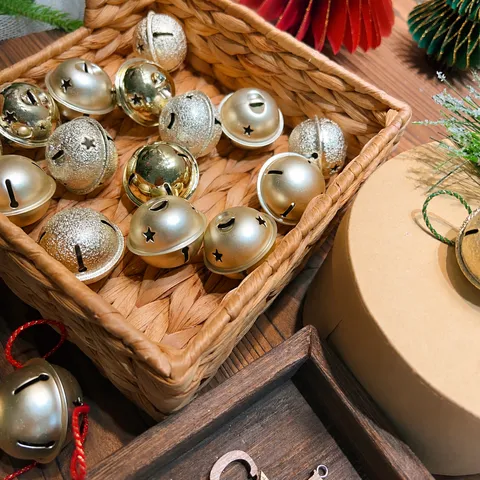 Weihnachten Champagner Glocken Matt Glänzend Hängende Ornamente Für Weihnachtsbaum Dekor Feiertag Party Geschenkbox Zubehör