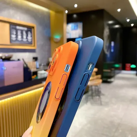 Verloop Magnetisch Gegalvaniseerd Telefoonhoesje Voor iPhone 14 13 12 11 Pro Max Volledige Bescherming