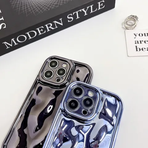 Electroplated Meteorite Texture TPU Soft Phone Case For Huawei Mate 50 P50 P40 Luxury Fluid Mirror Protective Cover