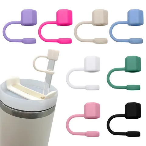 Hexagonal Nut Silicone Straw Cover Dustproof Stain Resistant Topper Cap For Tumbler Cup Drinking Accessories
