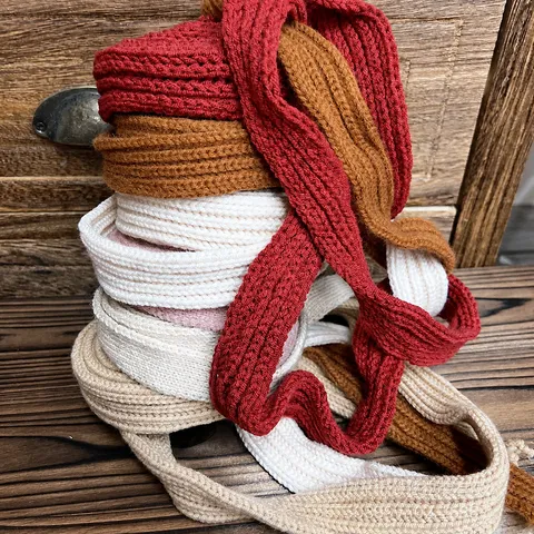 DIY Weihnachten Dekoratives Wollband Festliche Geschenkverpackung Blumenstrauß Bindeband Gestricktes Bastelband Für Urlaubsfeier