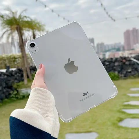 Étui de Protection Transparent en TPU Pour Tablette Quatre Coins Anti Chute Airbag Transparent Souple Mince Coque Arrière Accessoires de Protection