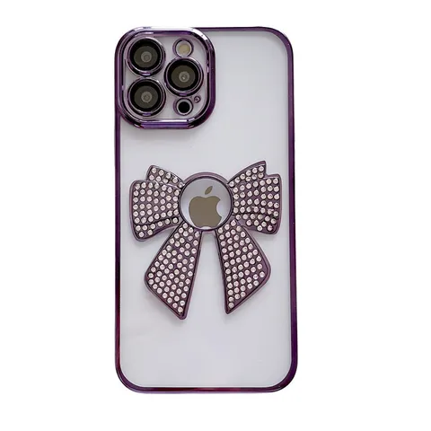 Strass Strik Gegalvaniseerd TPU Zachte Mobiele Telefoonhoesje Met Camera Lens Beschermer Luxe Beschermhoes