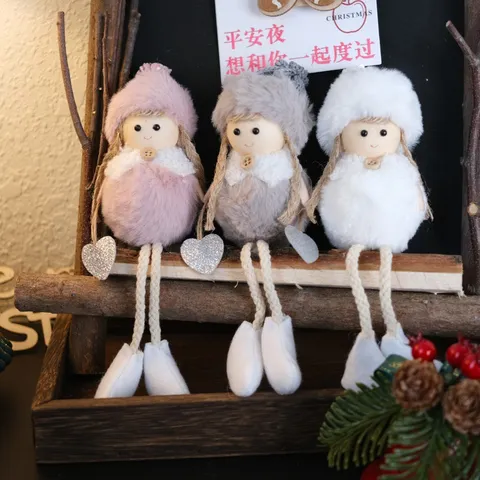 Weihnachtsbaum Plüsch Anhänger Engel Puppe Süße Hängende Ornament Feiertag Party Zuhause Bar Theke Dekor Dekoration Geschenk